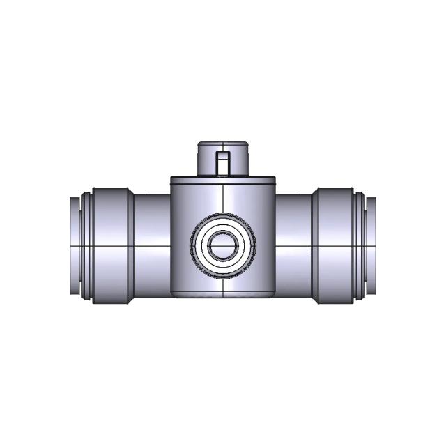 Quick Connect Tee Shutoff Valve 0 5 to 0 25