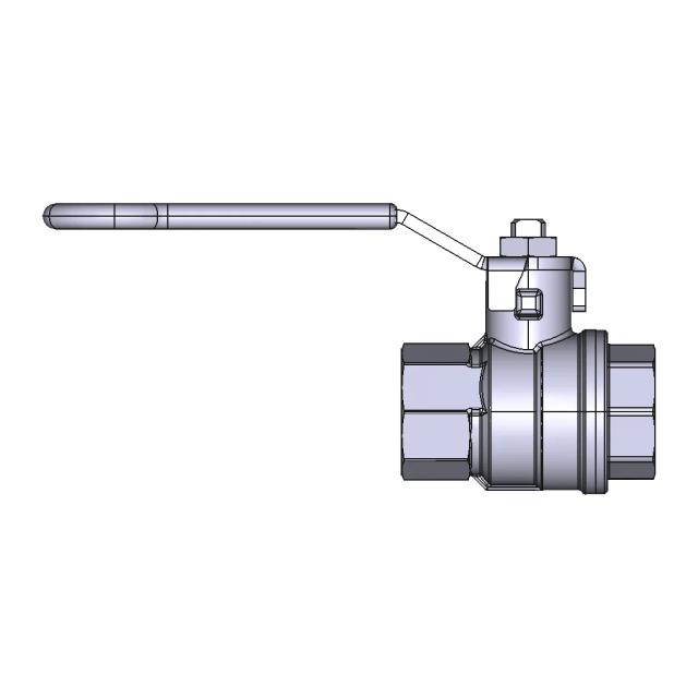 Ball Valve 2 Way Manual G1 2 Brass Nickel Plated