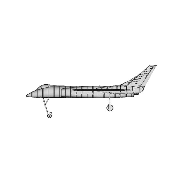 Vought F7U 3 Cutlass Aircraft Solid Assembly Model Alibre