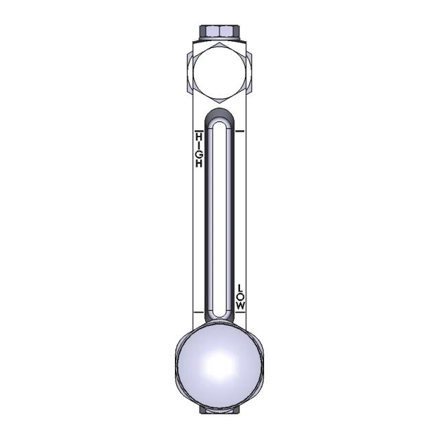 Optical Engine Oil Level Indicator with Thermometer