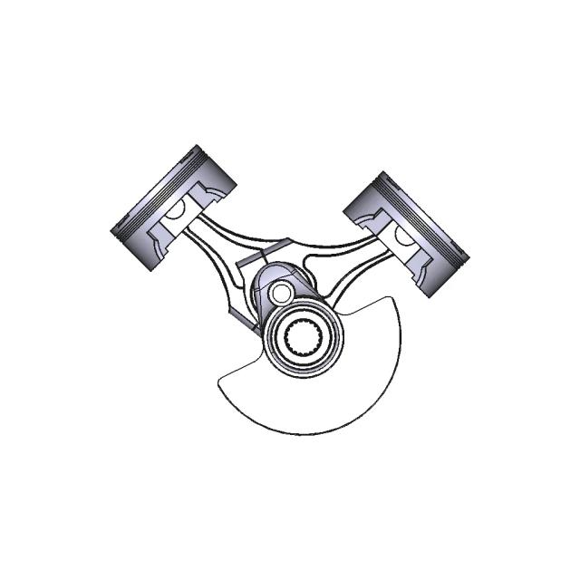 Two Cylinder Engine Piston Movement