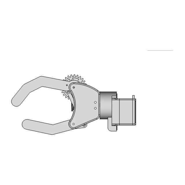 Three-Finger Robotic Hand with Worm Gear and 360° Servo