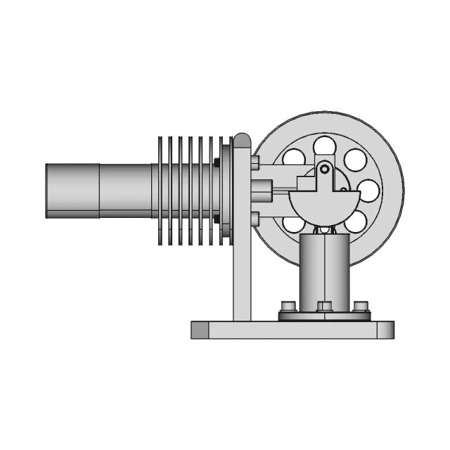 Miniature Pneumatic 6 Cylinder Radial Engine