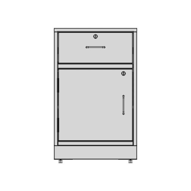 Lab Furniture Cabinet One Drawer Two Shutter